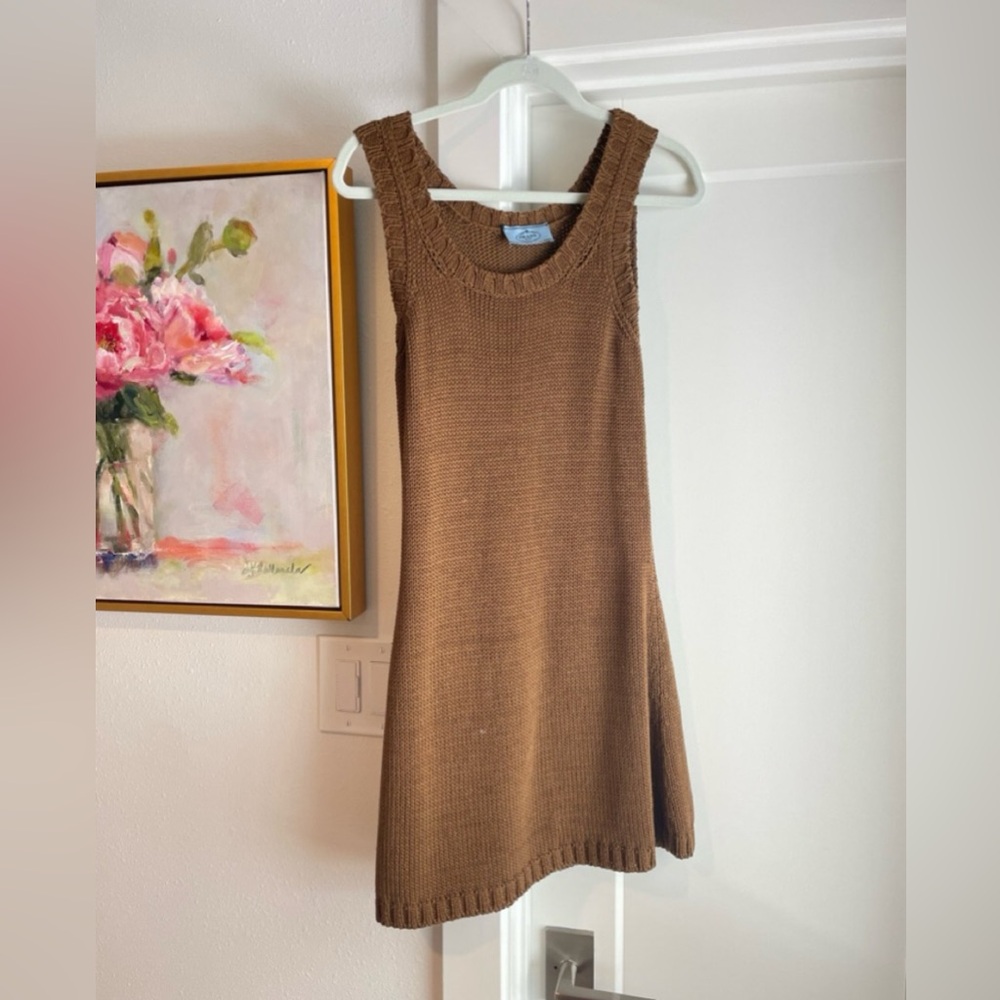 Prada brown sweater dress